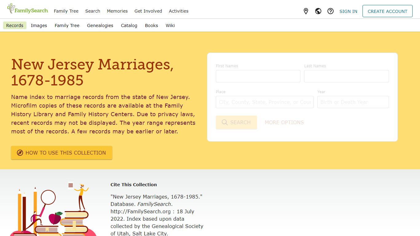 New Jersey Marriages, 1678-1985 • FamilySearch